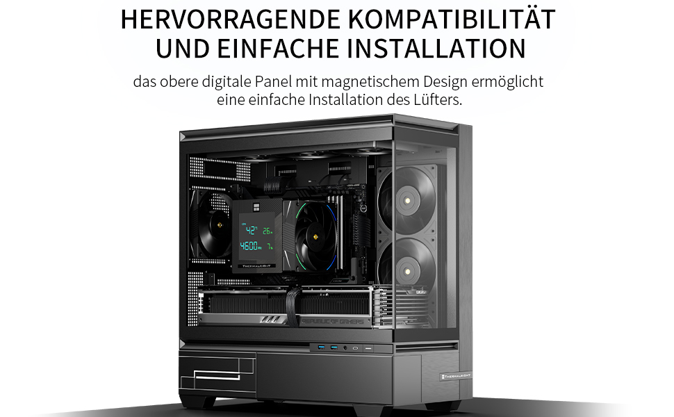 Кулер для процесора Thermalright Phantom Spirit 120 Digital SNOW, 7 теплових трубок, 2 вентилятори 120мм PWM, цифровий дисплей, білий, для AM4/AM5/LGA1700/1851/1200