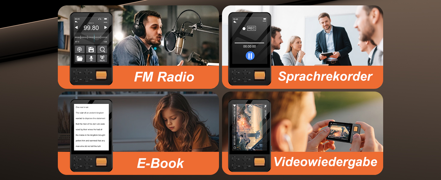 MP3 плеєр Hi-Res 64GB з Bluetooth 5.3, DSD DAC, підтримкою FLAC, 2.8