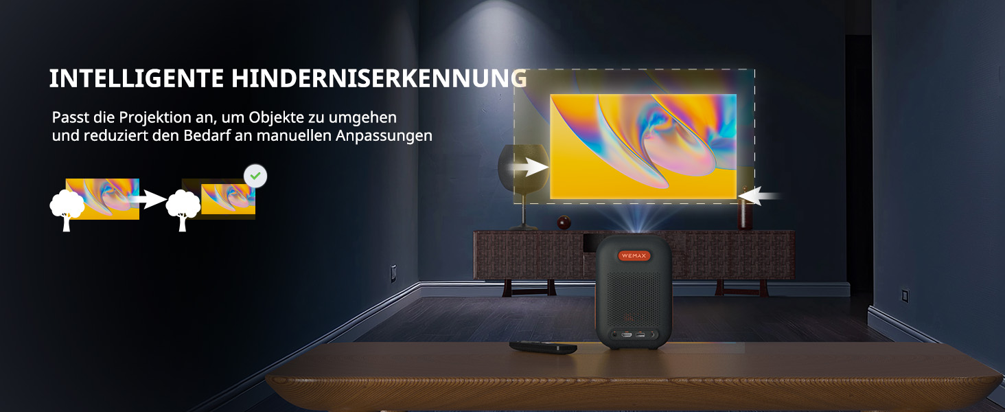 WEMAX Mini проєктор 4K з Netflix та Google TV, портативний, Dolby Audio, WiFi, Bluetooth для домашнього кіно та відпочинку на природі