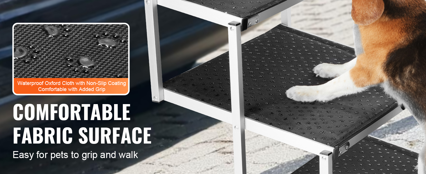 Сходинка для собак VEVOR: 5-ступенева автотреп'я для собак, легка алюмінієва конструкція, протиковзна поверхня, для авто, SUV та LKW