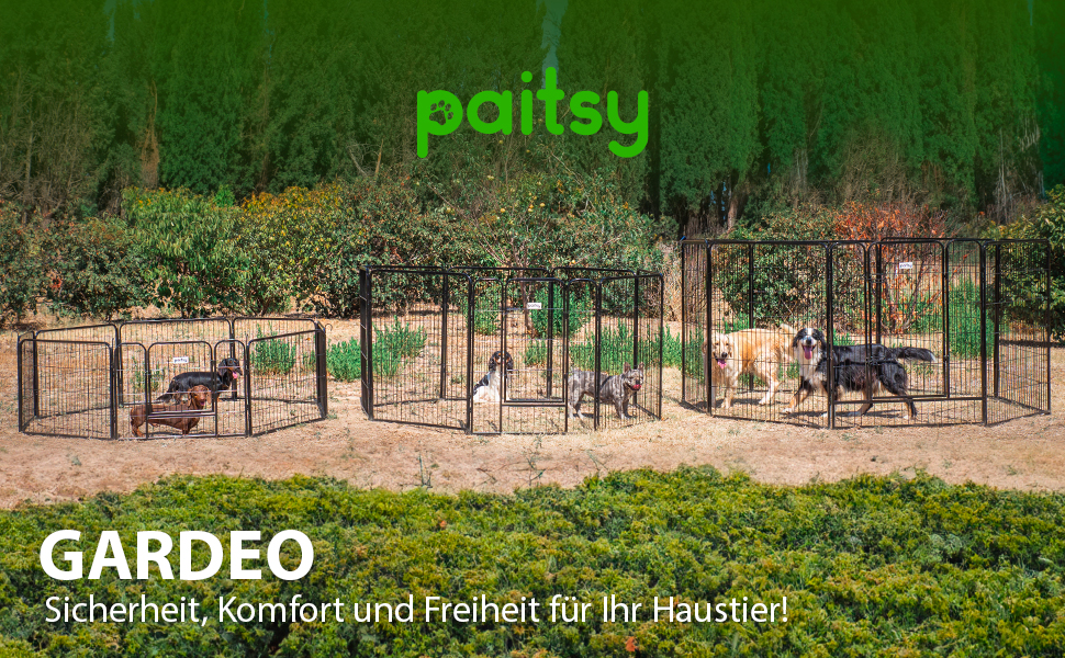 Клітка-вольєр для собак, цуценят та кроликів Gardeo80x60x4, 4 панелі 80x60 см, 0,64 м², модульна, для використання в приміщенні та на вулиці, складається, 5 років гарантії