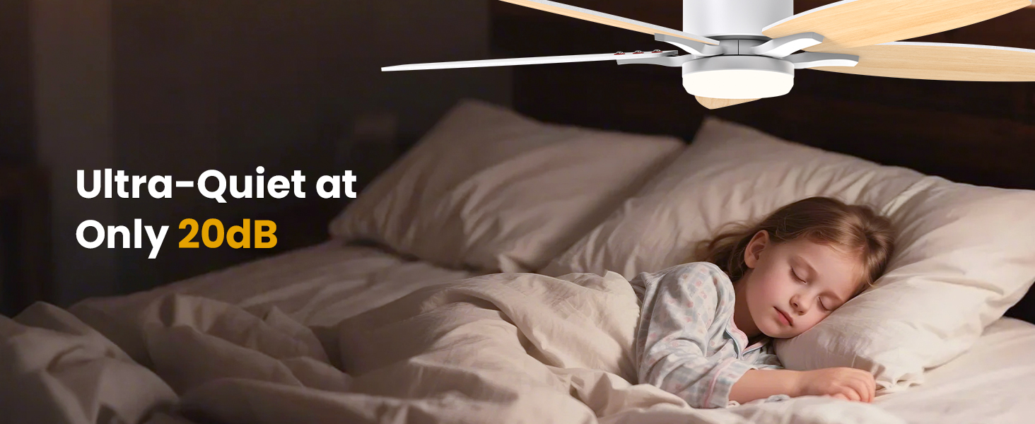 Стелянка вентилятор 106 см з підсвіткою, двосторонні лопаті, тихий вентилятор з LED-лампою та пультом керування, для спальні/вітальні, DC мотор, штанга світлого дерева