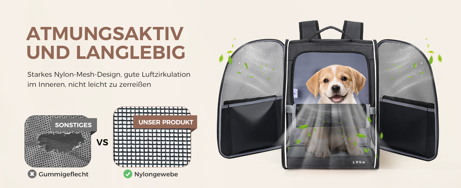 Рюкзак для собак та котів середніх та маленьких порід (2-8 кг), рюкзак-переноска з сіткою для прогулянок, подорожей, відпочинку на природі (чорний) M Чорний