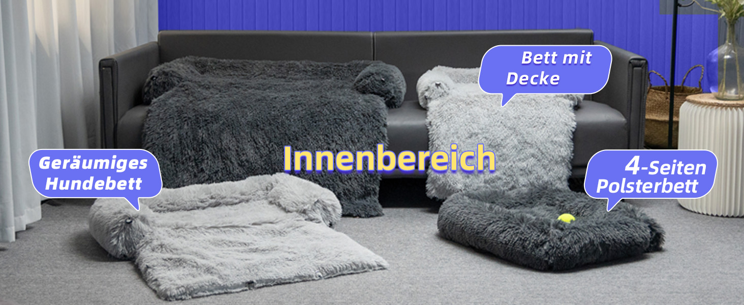 Захист для дивана Mora Pets: м'яка собача подушка, водовідштовхувальний килимок для собак, 89 x 112 x 15 см (4-в-1), сірий