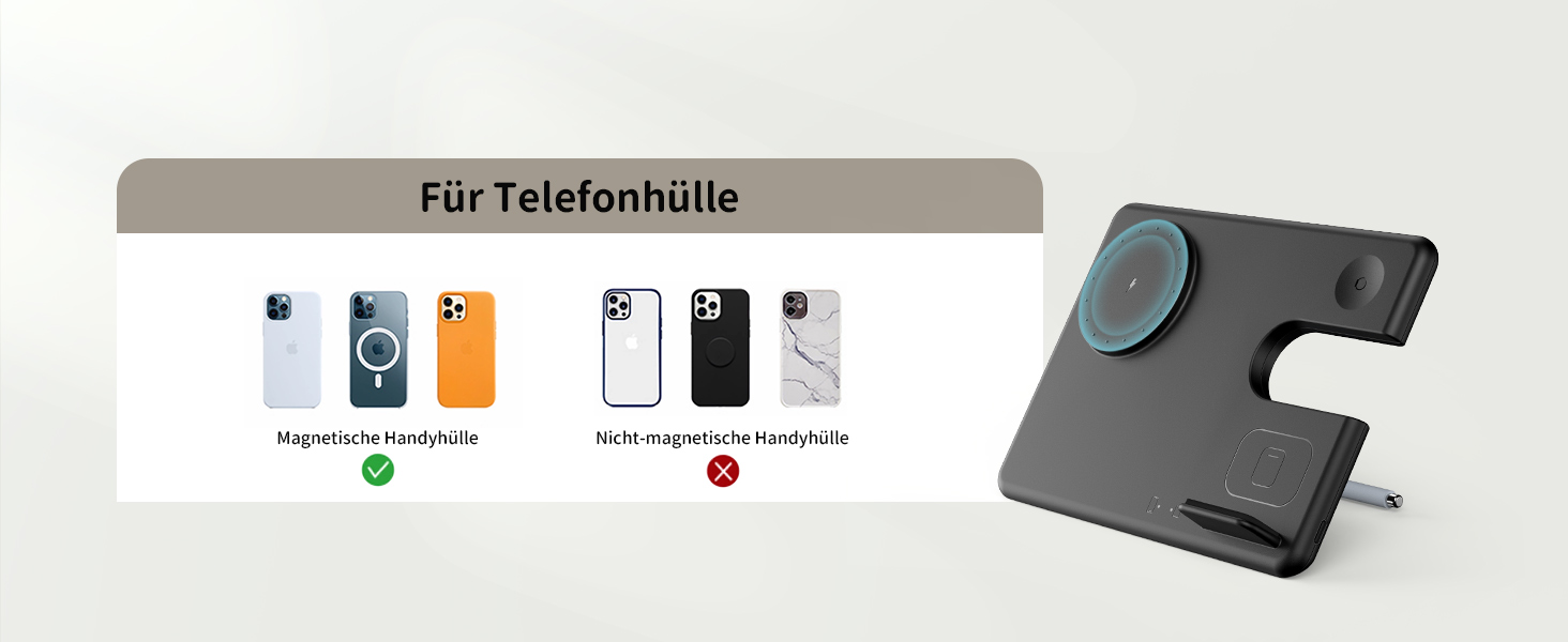 Зарядний пристрій JoyGeek 3-в-1 з MagSafe для Apple Watch, iPhone 16/15/14/13/12/Plus/Pro Max, AirPods 2/Pro 2, чорний