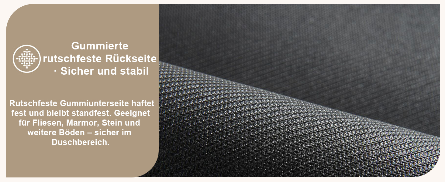Килимок для ванної кімнати Badteppich Chenille, протиковзкий та вологопоглинаючий, 50x150 см, світло-сірий
