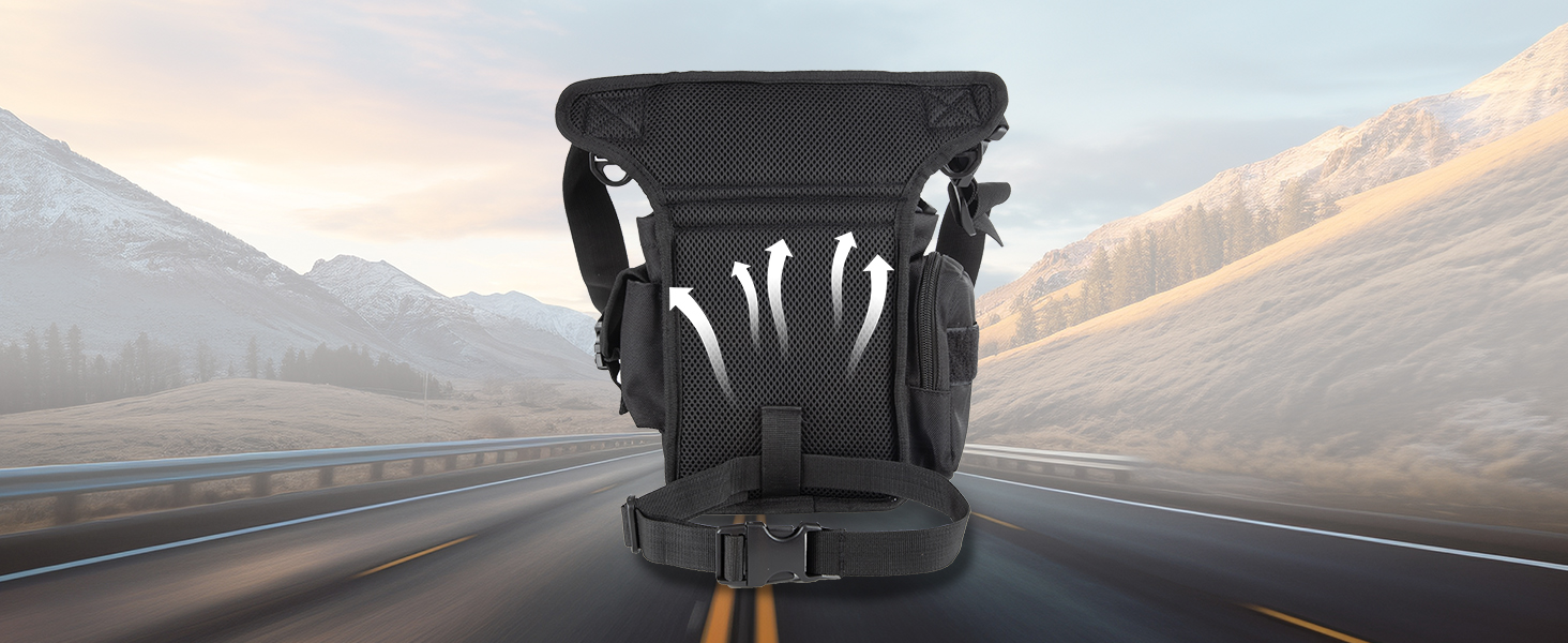 Тактична набедрена сумка Jueachy, водонепроникна, для мотоциклів, риболовлі, кемпінгу, чорна