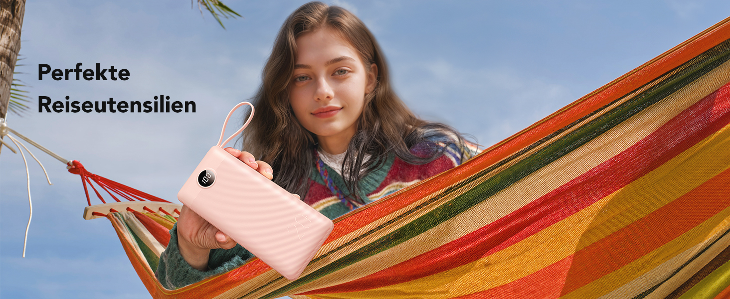 Power Bank VRURC 20000mAh з LED дисплеєм: швидка зарядка 22,5W, USB-C, для iPhone, Huawei, Samsung