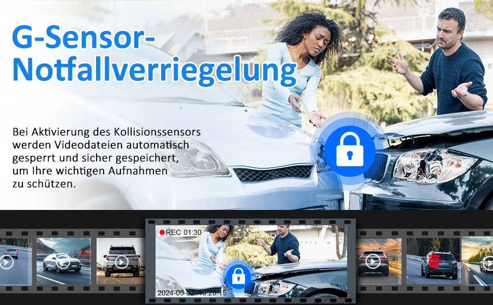 Відеореєстратор Auto Dashcam 2K з Wi-Fi, 64GB, Super Нічне Бачення, 170° Широкий Кут, G-сенсор, Циклічна Запис, IPS-дисплей, 24h Паркінг з Детектором Руху