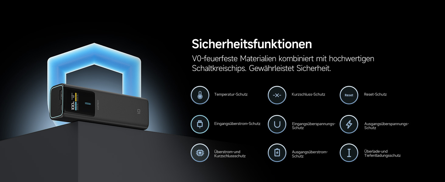 Power Bank CUKTECH 10 100W з Digital Display, 10000mAh - для iPhone, Samsung, iPad, Xiaomi, MacBook та інших