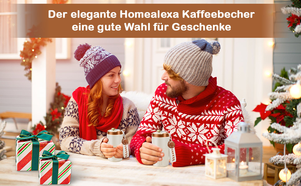 Термокружка для кави HomeAlexa з цифровим дисплеєм, 410 мл, нержавіюча сталь 316, ізольована, з кришкою, для подорожей