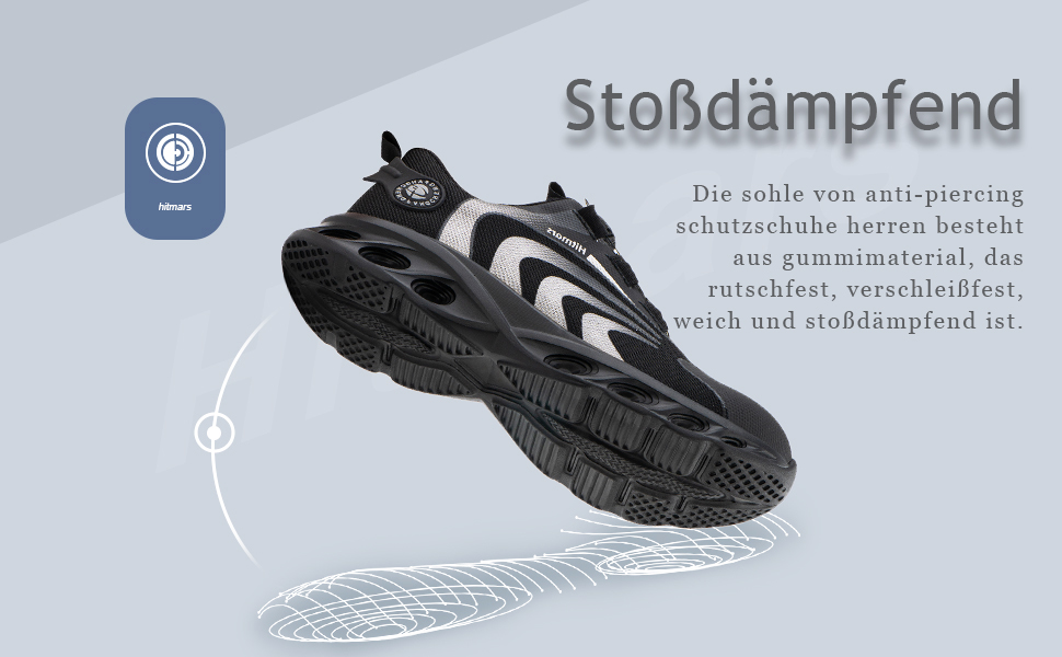 Черевики для роботи Hitmars: чоловічі та жіночі, з металевим носком, зручні кухарські черевики, легкі, для дахів, чорні та сині, EU36-48