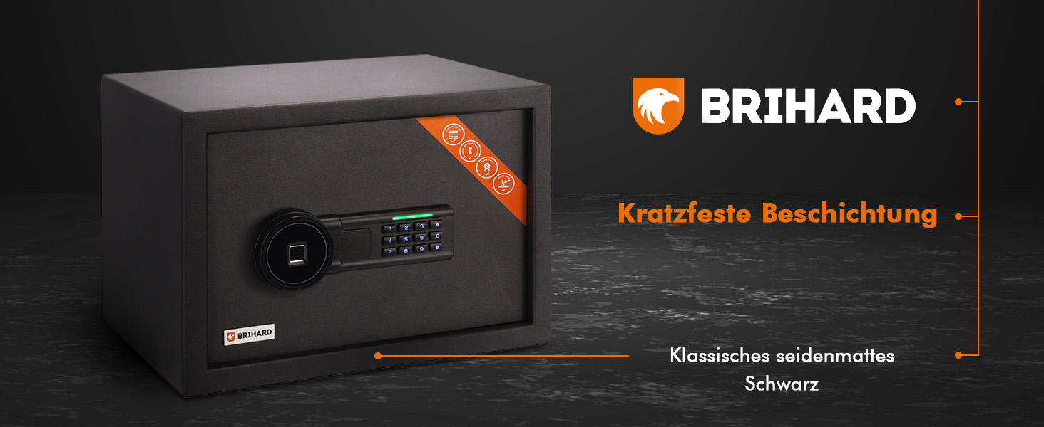 Сейф для дому Business XL Safe Tresor 50x35x36 см з біометричним датчиком, вогнестійкий, 60л для документів A4