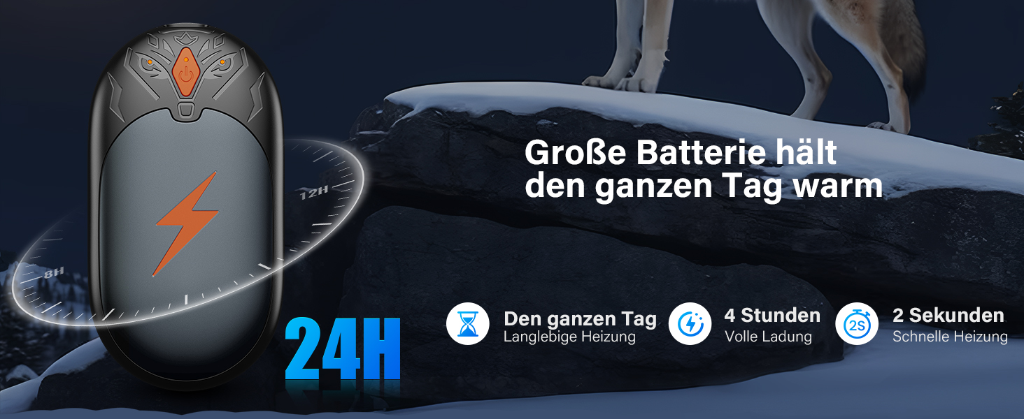 Електричні грілки для рук 2 шт. - Ultraleicht, перезаряджаються, портативні, 3 режими нагріву, до 24 годин, багаторазові USB грілки для рук для активного відпочинку взимку (сірий)