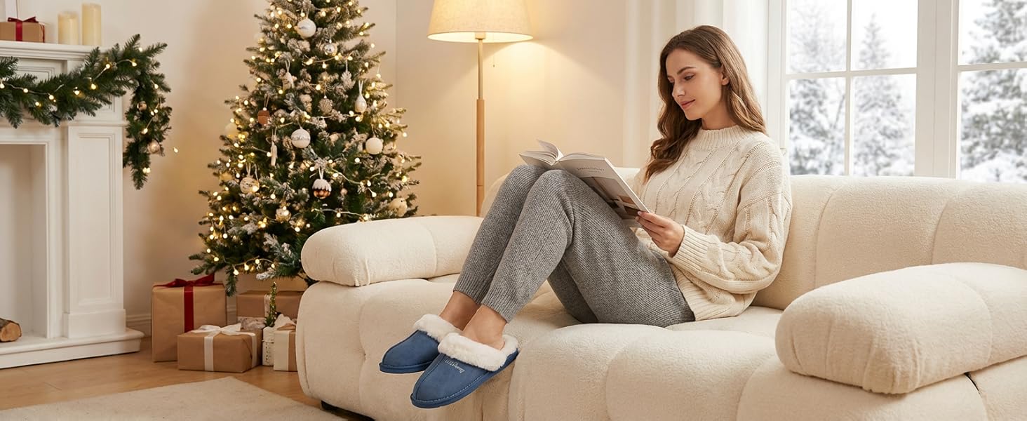 Тапочки халатні Donpapa для дому та вулиці, зимові, теплі, з м'якою устілкою з піною пам'яті, з штучним хутром, антиковзаючі, 38.5/40 EU, Коричневий