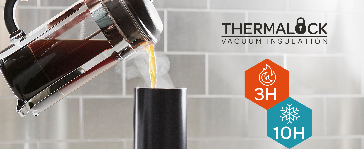 Термокружка Contigo Luxe Autoseal з нержавіючої сталі, 360 мл, виготовлена з BPA-free матеріалів, з невеликим отвором, не протікає, для кави з собою, можна мити в посудомийній машині