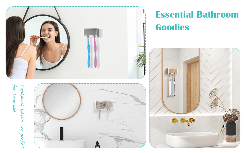 Електрична зубна щітка для дітей з тримачем на стіну без свердління для сім'ї (Brushed Silver)