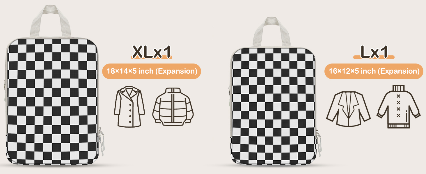 Набори для організації багажу VnioLife: 8 шт. Компресійні куби для подорожей, сумки-органайзери для валізи, рюкзака (Блакитний)