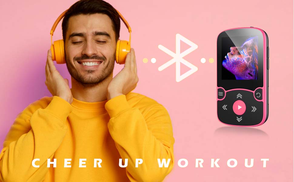 MP3 плеєр AGPTEK Bluetooth 5.0 32GB з кліпсою, кольоровий TFT екран 1.5