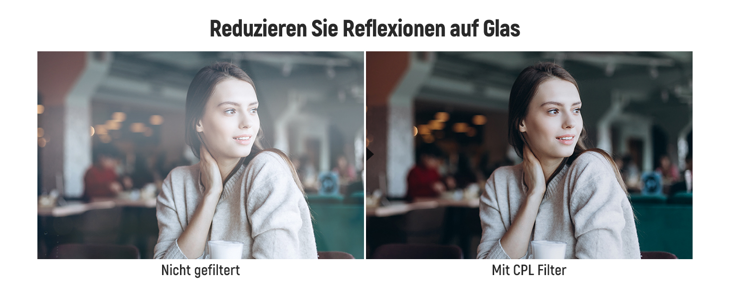 NEEWER CPL фільтр 52mm: поляризаційний, нанопокриття, HD скло для об'єктивів камер. Зменшує відблиски та віддзеркалення