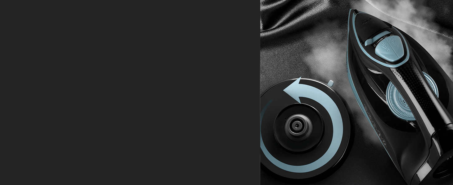 Праска Beldray 2600 Вт – керамічна підошва з антипригарним покриттям, регулювання температури та пари, самоочищення, резервуар 280 мл, до 140 г/хв, висока потужність (EU-штепсель, блакитний)