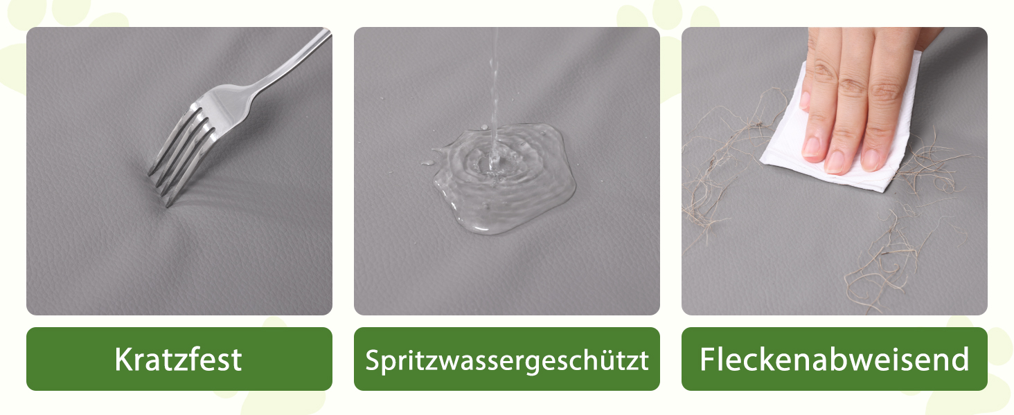 Ортопедичний лежак для собак великих порід 119x73 см, знімний чохол з екошкіри, м'який лежак-матрац для собак, сірий (L119xB73xH9 см)