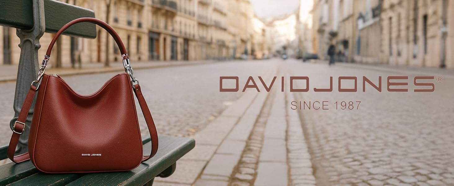 Сумка жіноча David Jones Hobo середнього розміру, чорна - м'яка екошкіра, сумка-шопер з довгими ручками, повсякденна