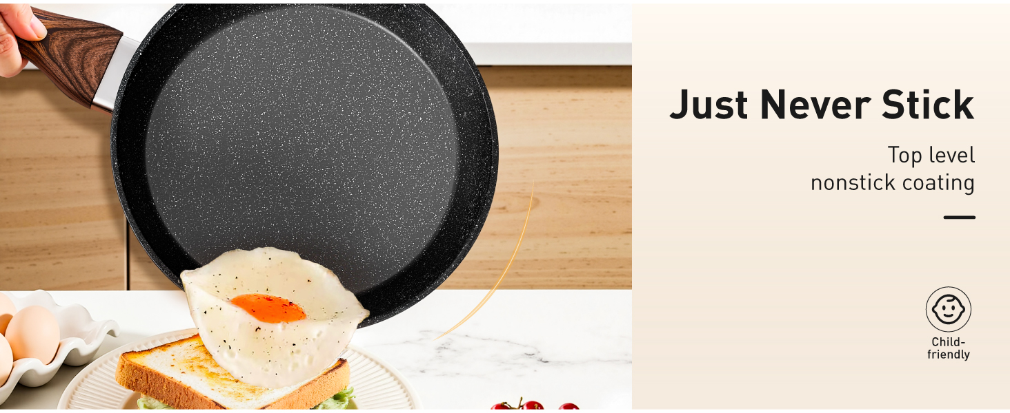 Набір посуду DishDelight 12-piece з гранітною керамікою, індукційний, чорний