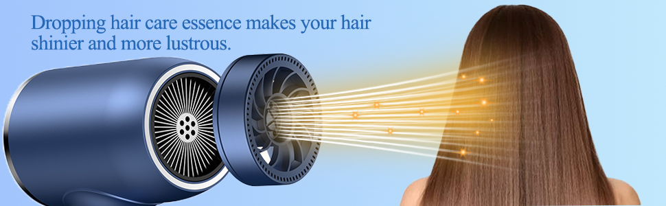 loevely Pink 2400W Ionic Hair Dryer - Fast Drying, Diffuser & Concentrator Nozzle, Constant Temperature, Professional Hair Dryer for Home & Salon Use (Blue)