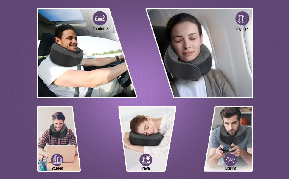 Подушка для подорожей Ergonomic – подушка для шиї з memory foam, підтримка голови та шиї, комфорт для тривалих подорожей літаком, потягом, автомобілем – ідеальна для відпочинку та сну