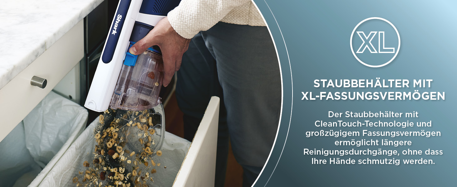 Пилгопоглинач Shark PowerPro IZ380EU: акумуляторний, бездротовий, для тварин, алергіків, з LED-підсвічуванням та гнучким гофрованим всмоктувальним трубою, Navy Blue Metallic