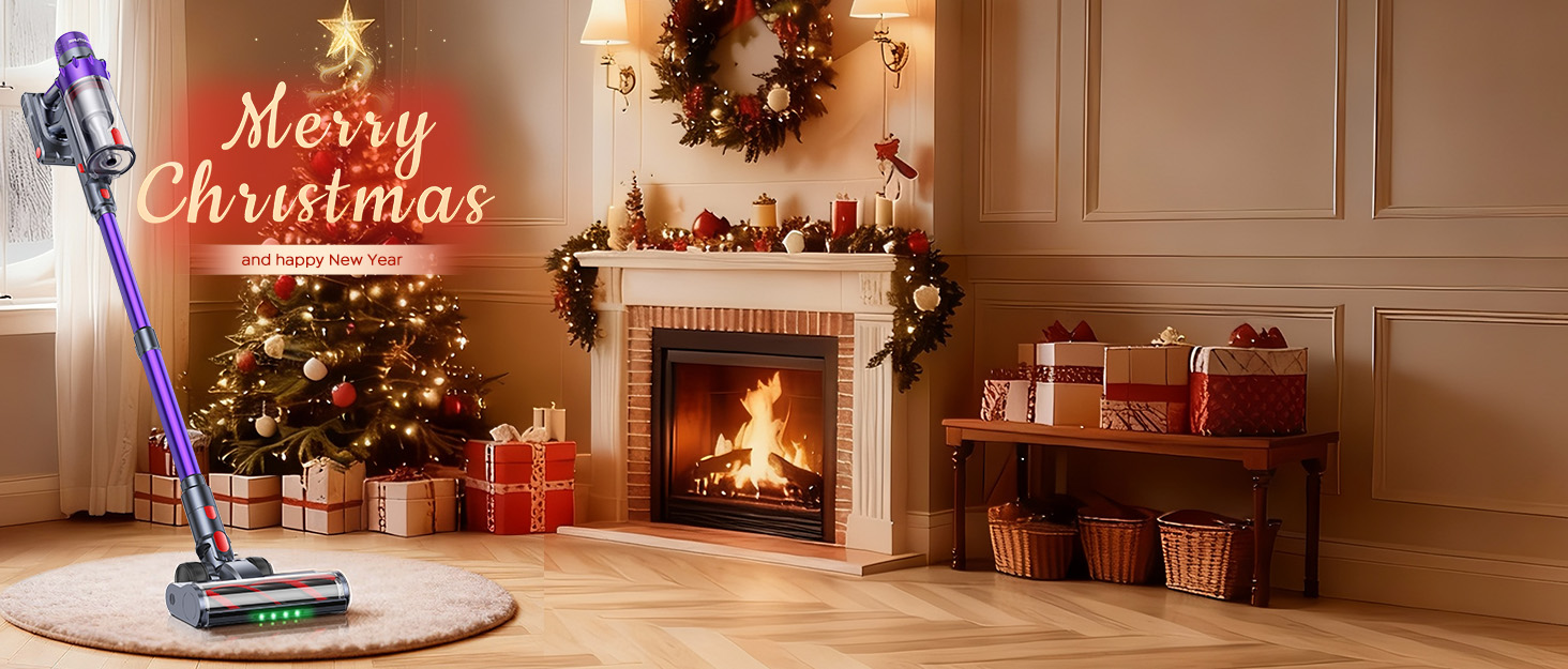 SMOTURE Бездротовий акумуляторний пилосос 50 000 Па, 65 хв роботи, міні-турбонасадка, самостійна парковка, антизаплутана щітка, док-станція на стіні, для шерсті тварин/килимів/твердих поверхонь/автомобіля, модель: VAC02, темно-фіолетовий