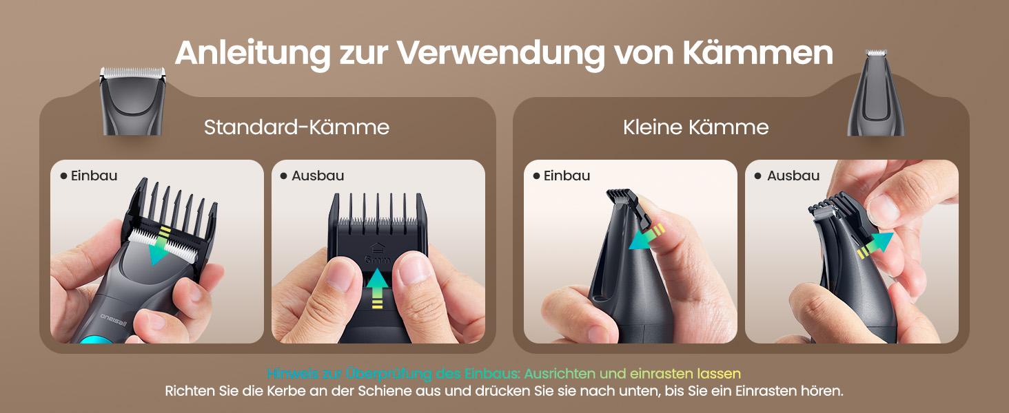 Машинка для стрижки собак та котів oneisall 2-в-1 з тримером для подушок, LED-підсвічуванням, тиха, акумулятор 2000 mAh, для густого та кучерявого хутра, синього кольору