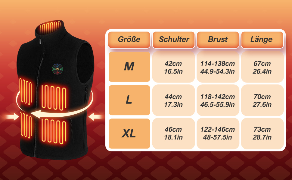 Електрична гріюча жилетка з підігрівом для жінок та чоловіків, 5V/7.4V, 20000mAh, 10 зон нагріву, 3 температурні режими, для велоспорту, активного відпочинку, роботи на вулиці, кемпінгу, розмір L, чорна