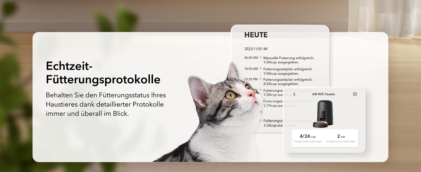 Автомат годування котів PETLIBRO з Wi-Fi, чорний, 2L, з мискою з нержавіючої сталі