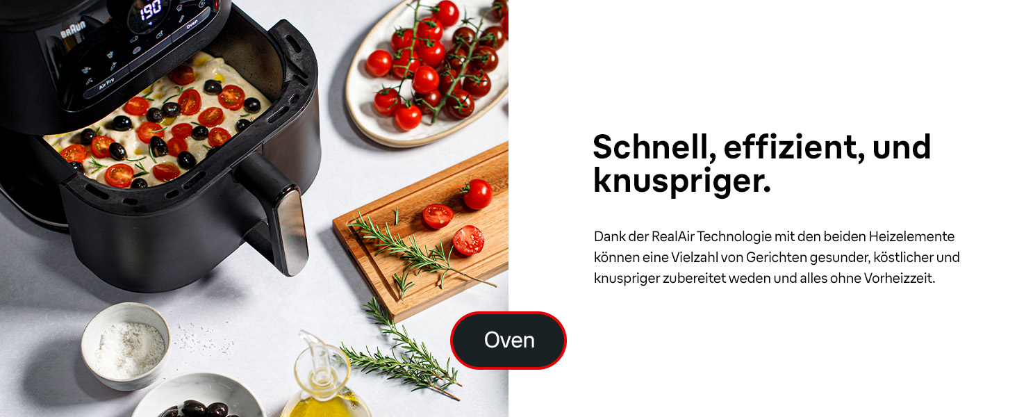 Фритюрниця електрична Braun MultiFry 5 HF5030 6л з технологією RealAir, чорна - аерофритюрниця з сенсорним керуванням та 20 програмами