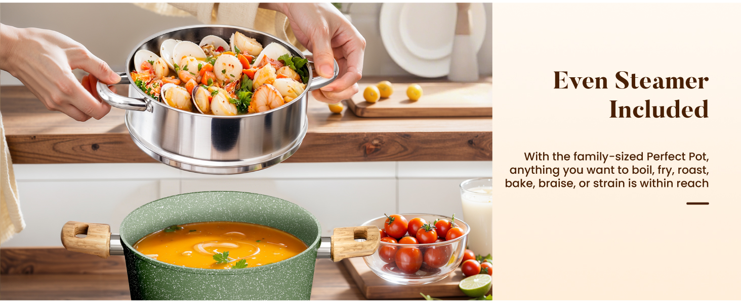 Набір посуду Kitchen Academy 30 предметів для індукційних плит: антипригарне покриття, зелений, безпечний