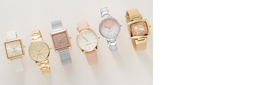 Жіночий годинник Nine West з металевим плетенням (Mesh Bracelet) у кольорах срібло та рожеве золото