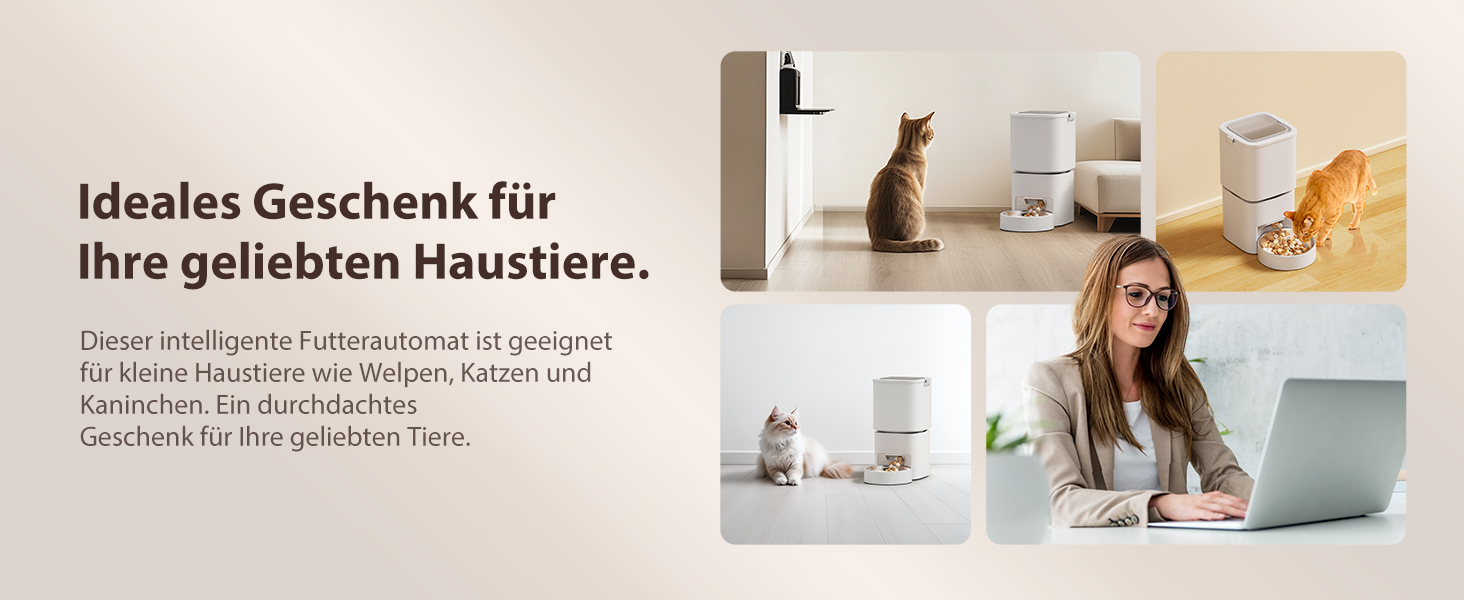 Автоматичний годівник для котів та собак з Wi-Fi, 5л, керування через додаток, 1-10 прийомів їжі на день