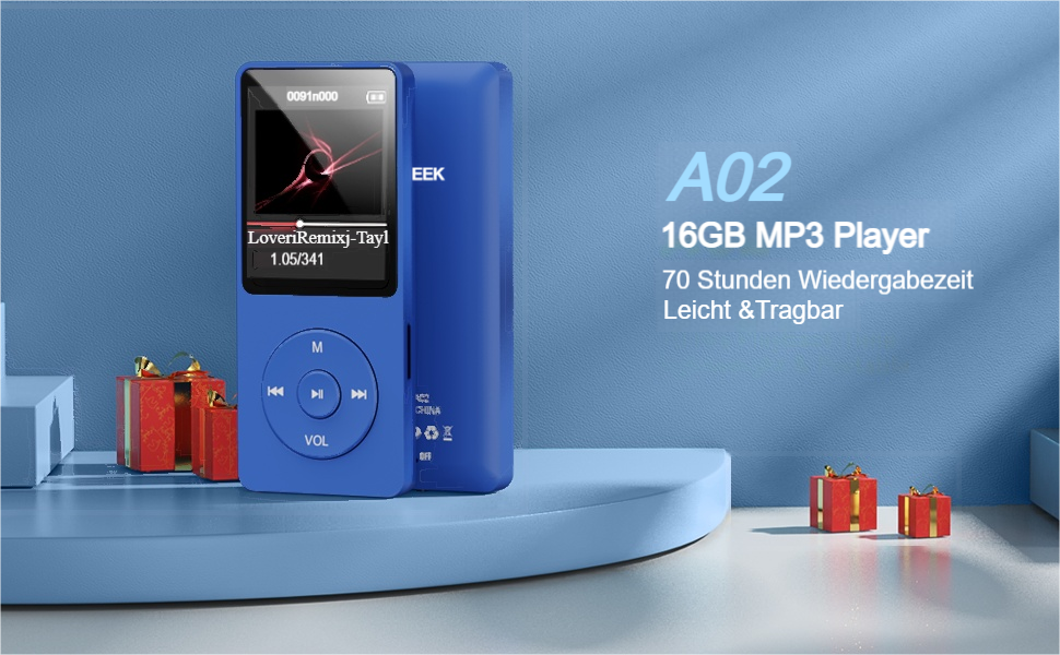 MP3-плеєр AGPTEK 32GB зі спікером, 70 годин роботи від акумулятора, 1.8