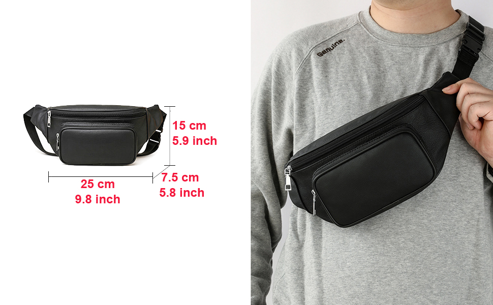 Сумка на пояс з натуральної шкіри для чоловіків та жінок. Шкіряна сумка через плече, бананка.