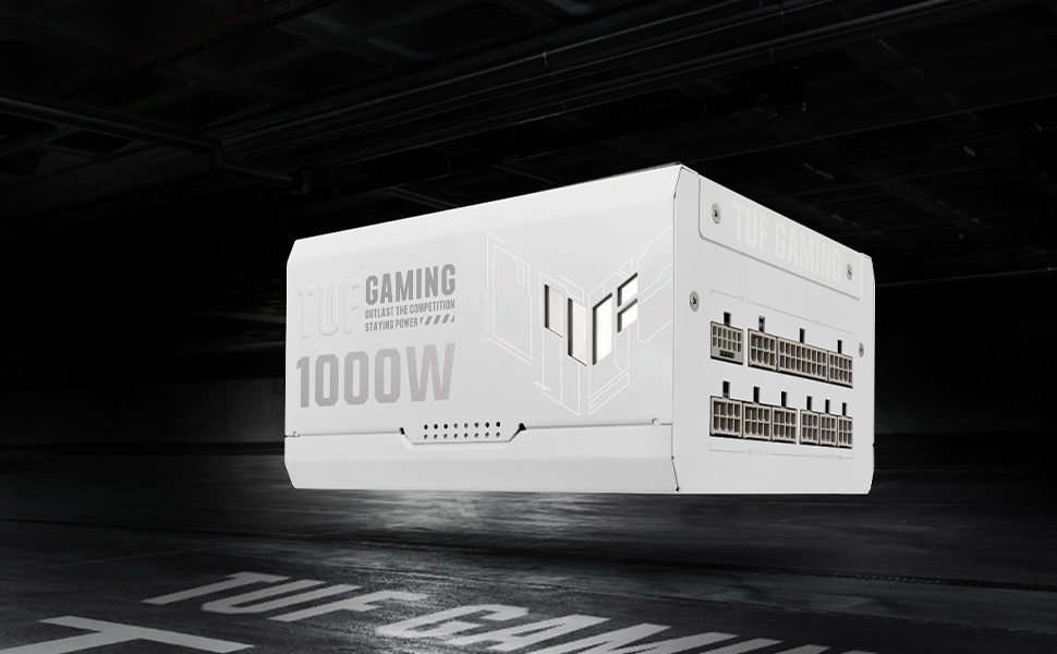 Блок живлення ASUS TUF Gaming 1000W Gold, білий, сертифікація 80 PLUS Gold
