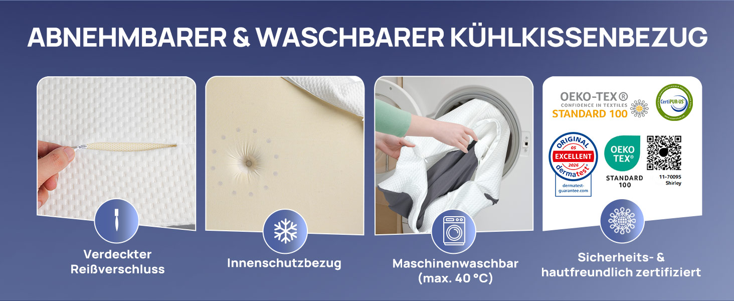 Подушка ортопедична Mulisoft Memory Foam для сну на боці, спині та животі, сіра, розмір М