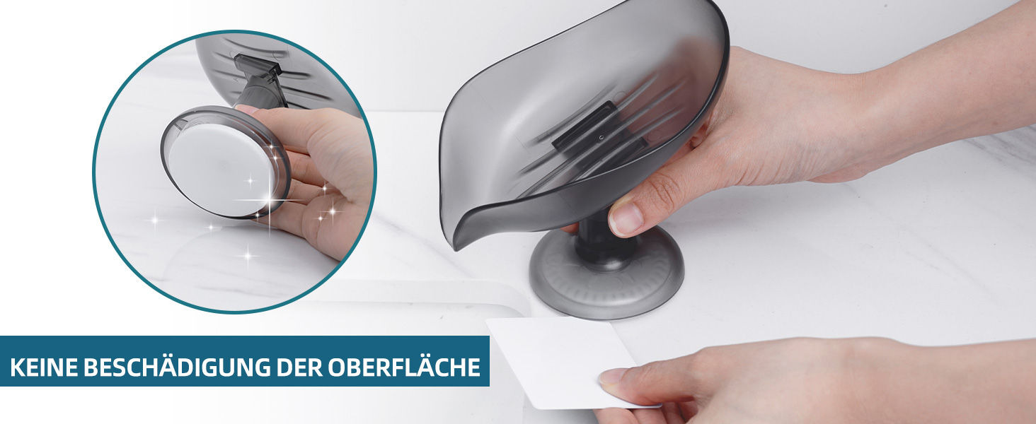 Набір мильниць з піддоном TAILI, 2 шт., сірий колір, витримують до 5 кг, без свердління, для ванної кімнати та кухні