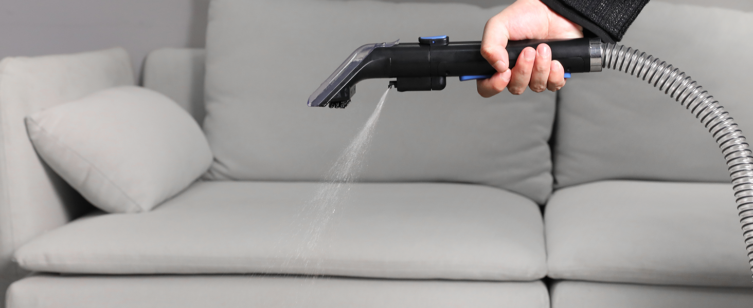 Пристрій для чищення м'яких меблів Slevoo 450W: мокрий/сухий пилосос з миючим засобом для килимів, диванів, меблів та авто
