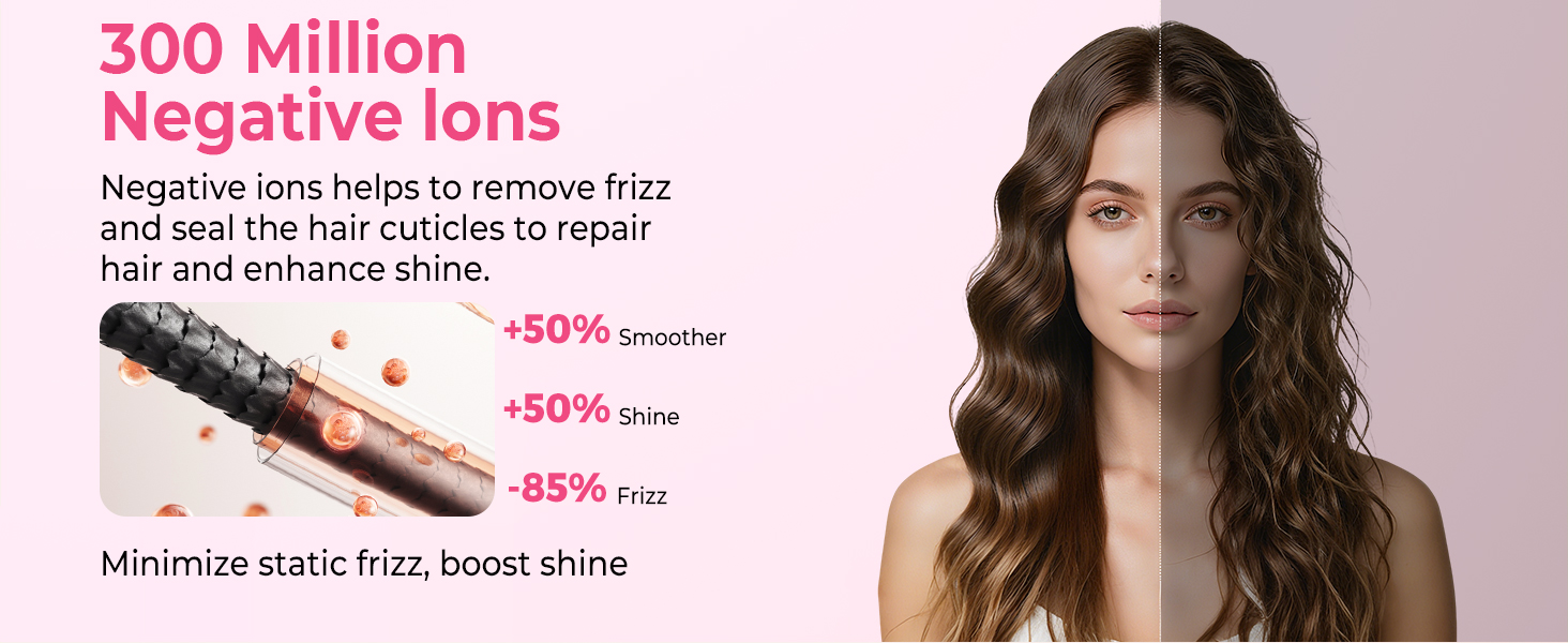 Мультистайлер для волосся 6 в 1 MogaWave Pro Air Styler 1000W: фен, автоматичний стайлер для завивки, вирівнювач та об'ємна щітка (Рожевий)