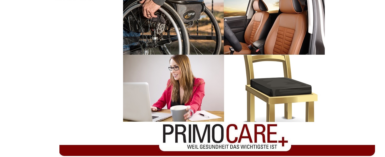Ортопедична подушка-сідло PrimoLiving PRIMOCARE з пам'яттю форми для полегшення болю в стегнах, спині та суглобах, нековзка основа