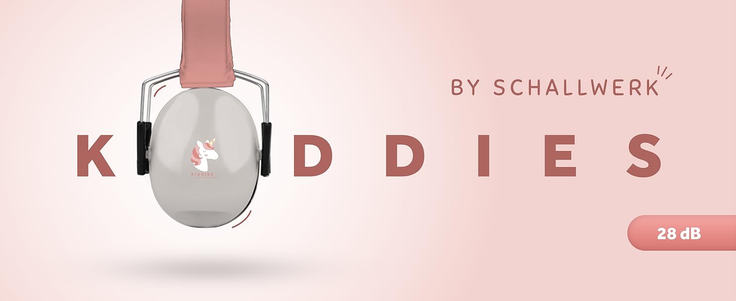 Schallwerk® Kapselgehörschutz Kiddies: Навушники для захисту вух для дітей | Навушники для захисту від шуму, преміум-якість, mini, для повсякденного використання та заходів (Унікорн Дасті)