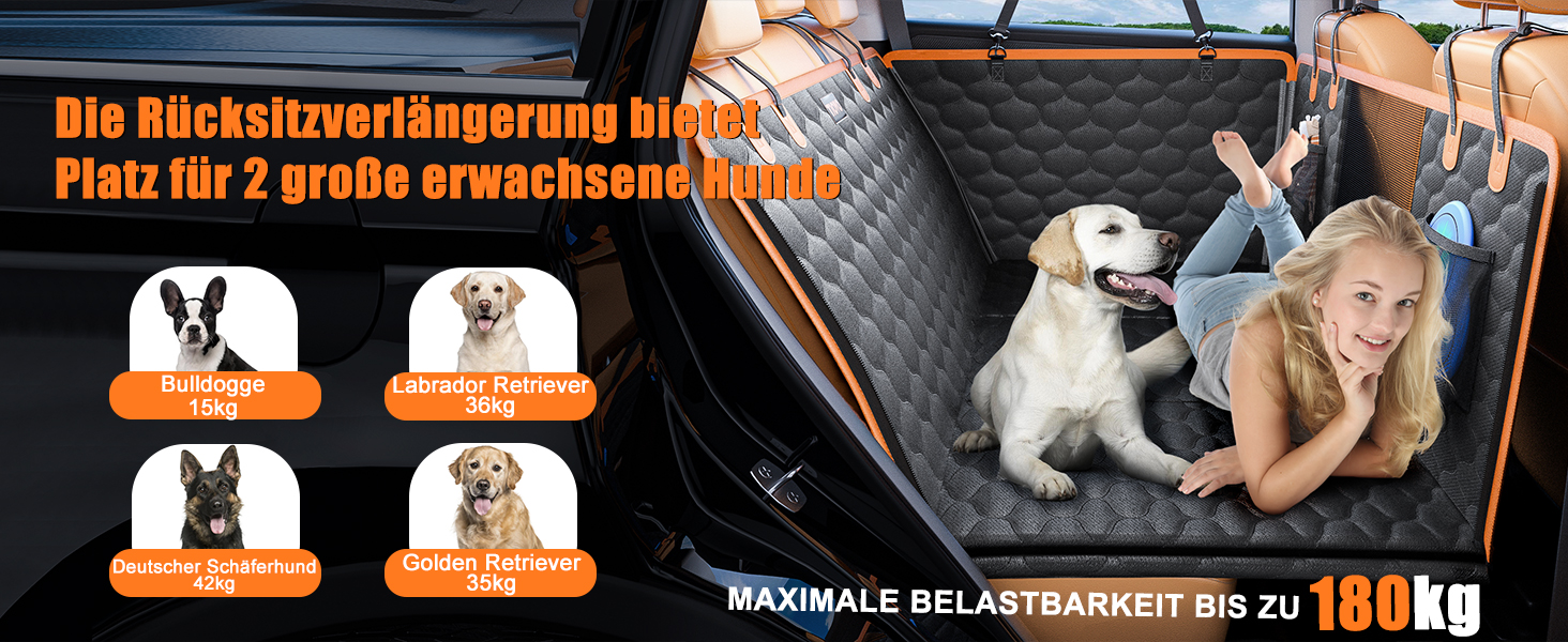 Накидка для собак у машину JOEJOY, захист заднього сидіння, водовідштовхувальна, стійка до подряпин, з кріпленням для безпеки, нова модель