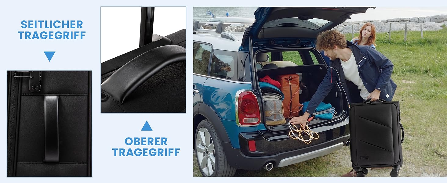 LOVEVOOK Рюкзак ручної поклажі 30-40L, розширюваний, для ноутбука 17 дюймів, чорний, антикрадійний, для подорожей